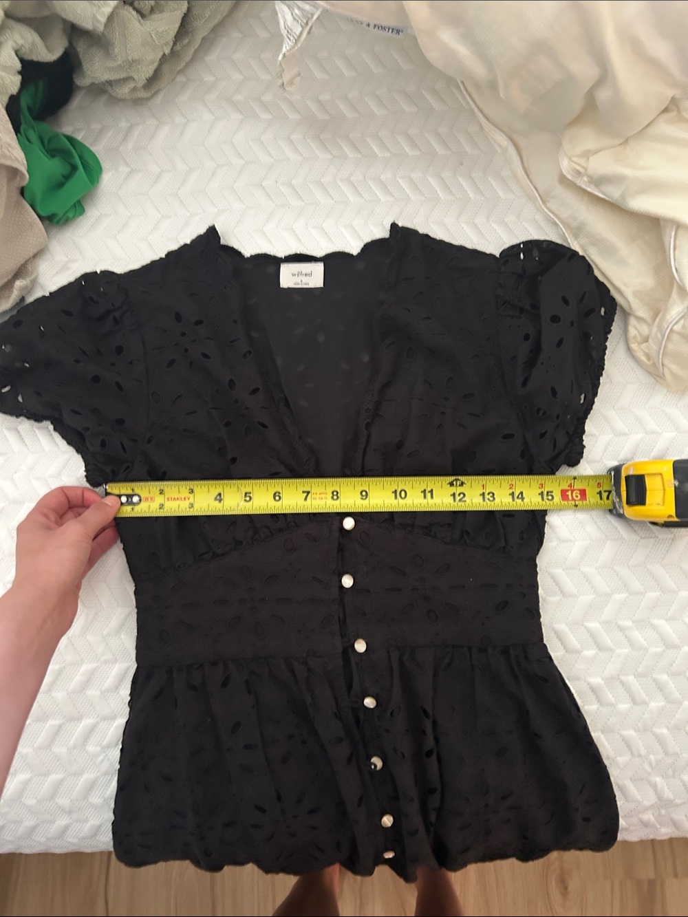 Wilfred Black Eyelet Midi Dress - Picture 5 of 5